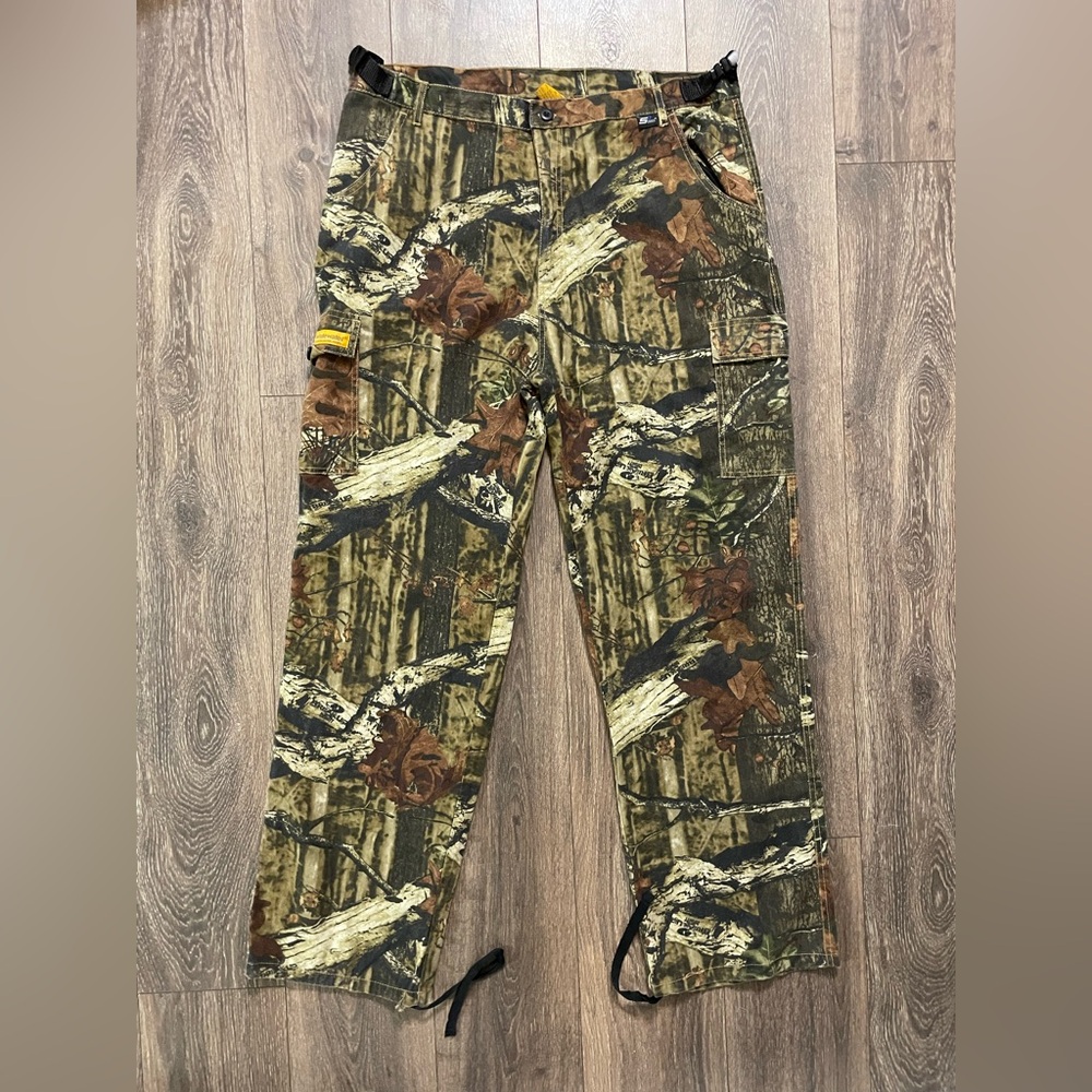 Whitewater camo soldier hunting pant bottoms size XL adjustable waist cargo